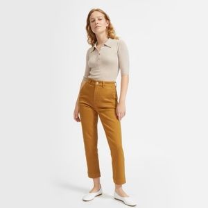 Everlane Slim Leg Crop Pants Size 6 Brass